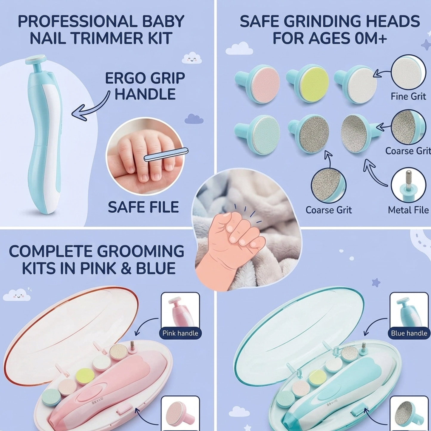 Baby Electric Nail Trimmer & Clipper Kit