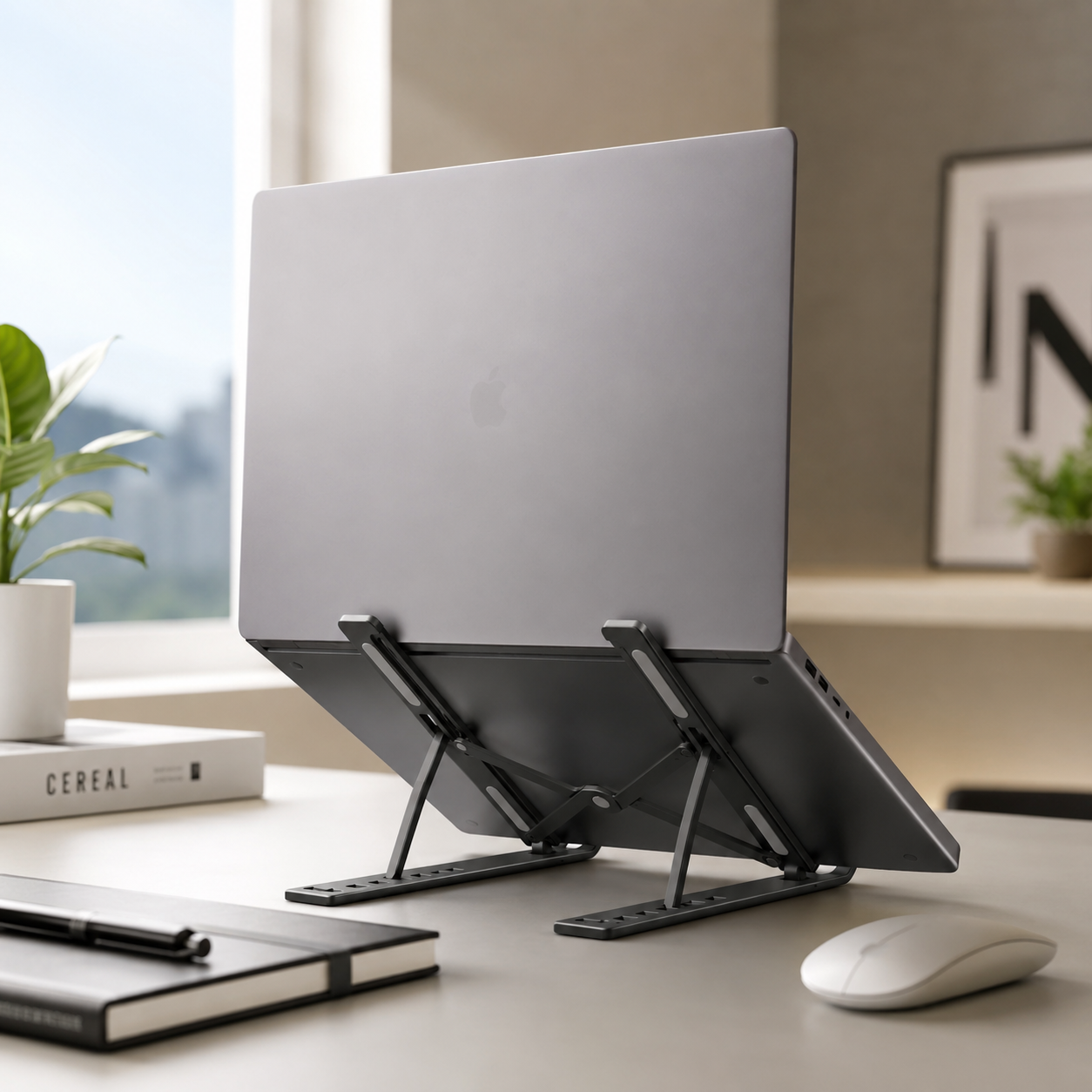 Metal Body Laptop Stand | Creative Folding Storage Bracket