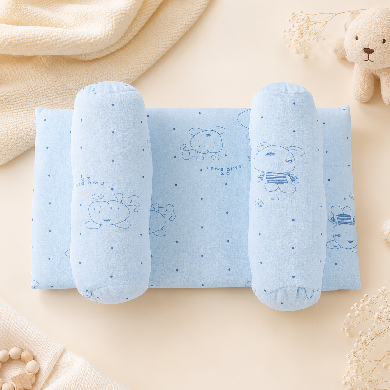 Soft Head Shaping Newborn Pillow for Flat Head Prevention