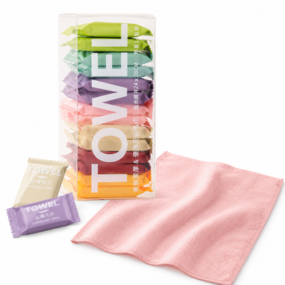 14 Pcs Compressed Travel Face Towels
