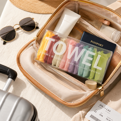14 Pcs Compressed Travel Face Towels