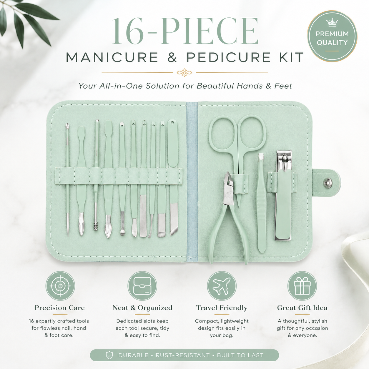 16-Piece Manicure & Pedicure Kit