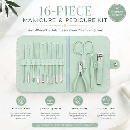 16-Piece Manicure & Pedicure Kit