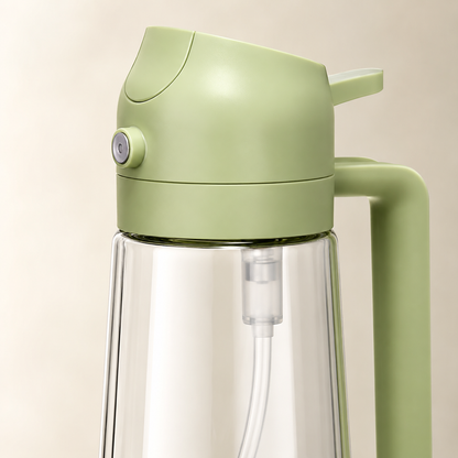 2-in-1 Oil Spray Bottle 470ml – Adjustable Mist & Pour Dispenser