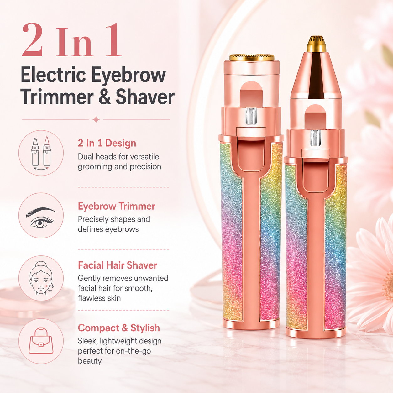 2 In 1 Electric Eyebrow Trimmer & Shaver