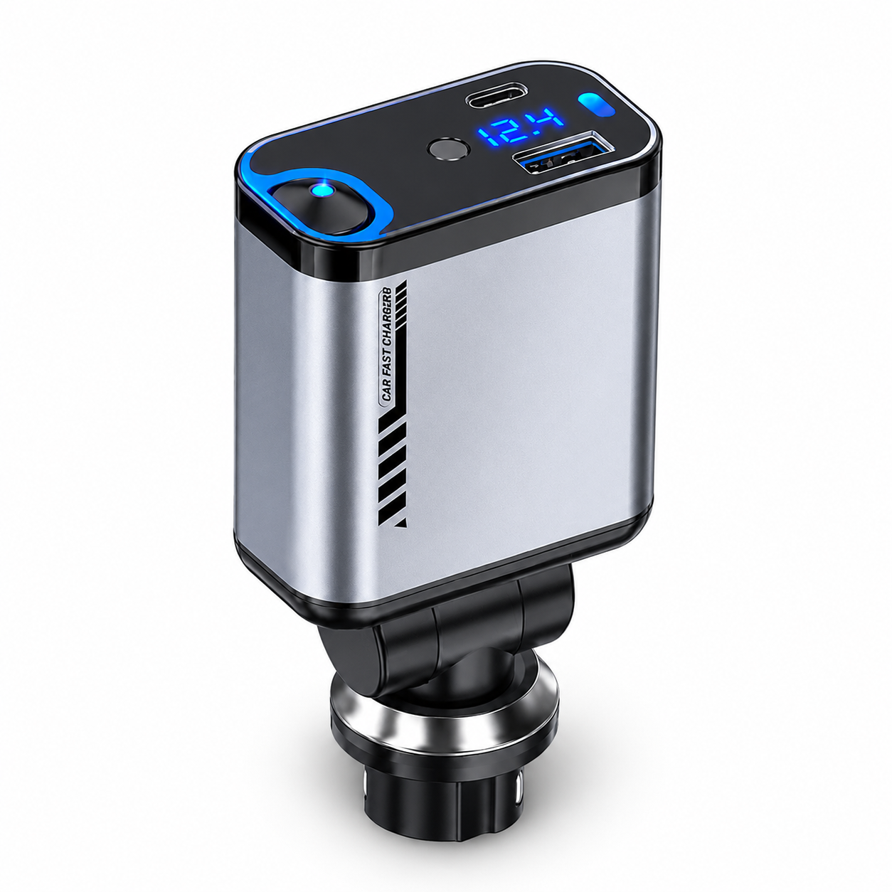 4-in-1 Multi Functional Car Charger Fast Charging with Star Light