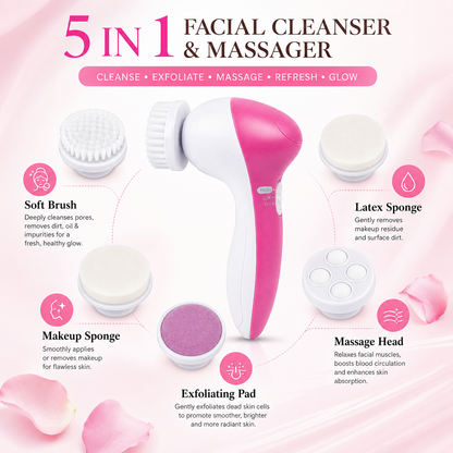 5 In 1 Facial Electric Cleanser & Massager