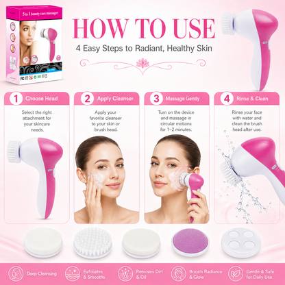 5 In 1 Facial Electric Cleanser & Massager
