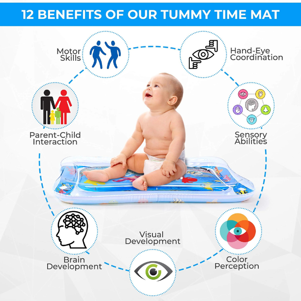 Inflatable Water Play Mat for Baby Tummy Time