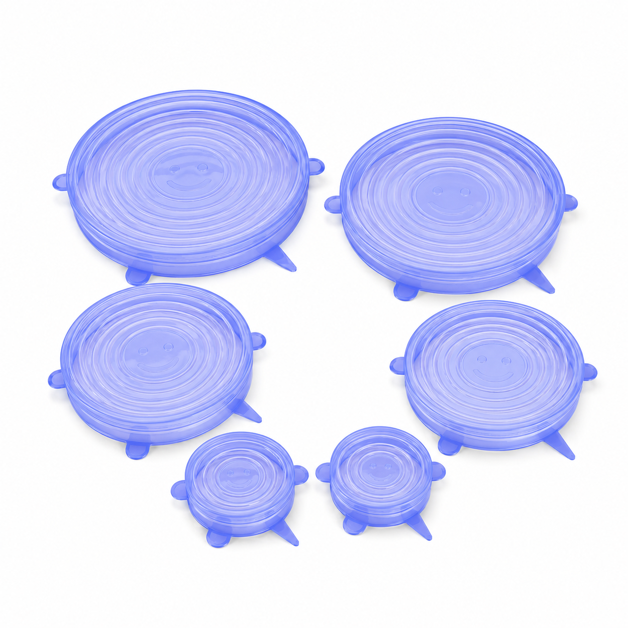 6Pcs Silicone Spill Stopper Suction Lids for Bowls & Pans