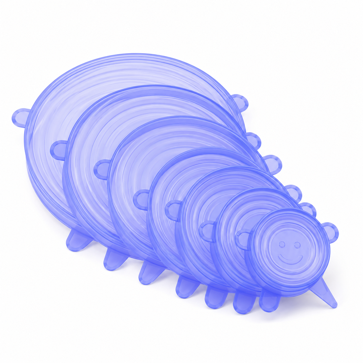6Pcs Silicone Spill Stopper Suction Lids for Bowls & Pans