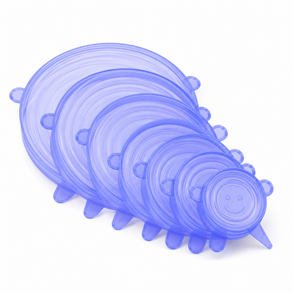 6Pcs Silicone Spill Stopper Suction Lids for Bowls & Pans