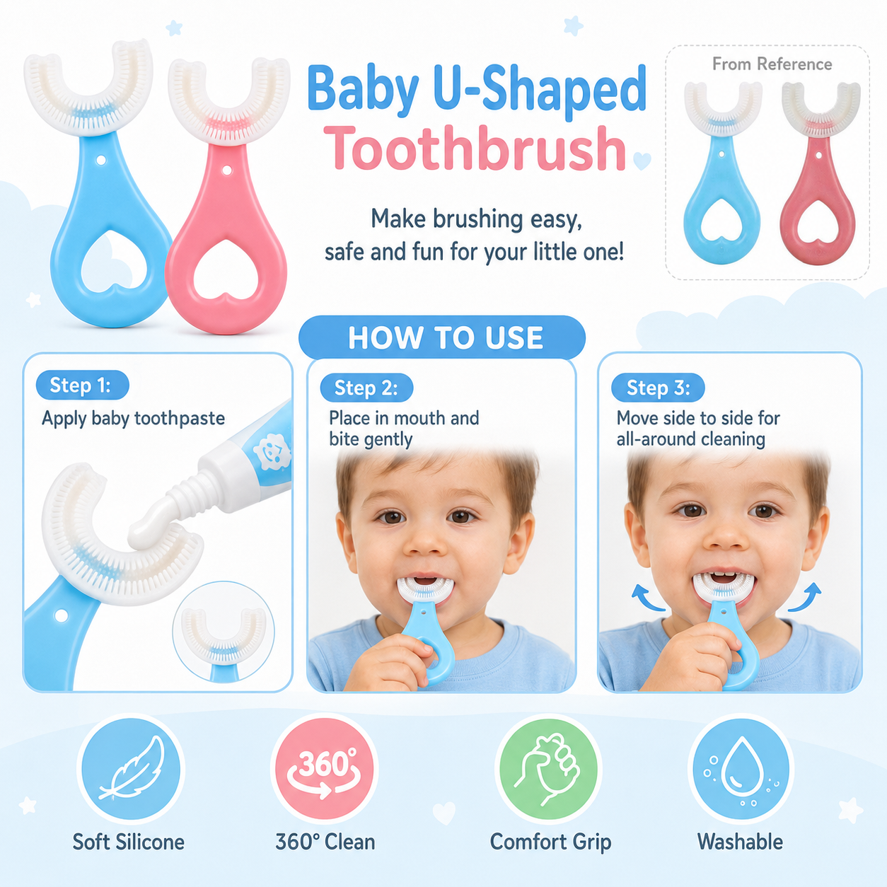 Baby Toothbrush Children's Teeth Cleaning Brush
