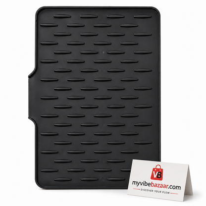 Premium Silicone Sink Drying Mat with Drain Spout