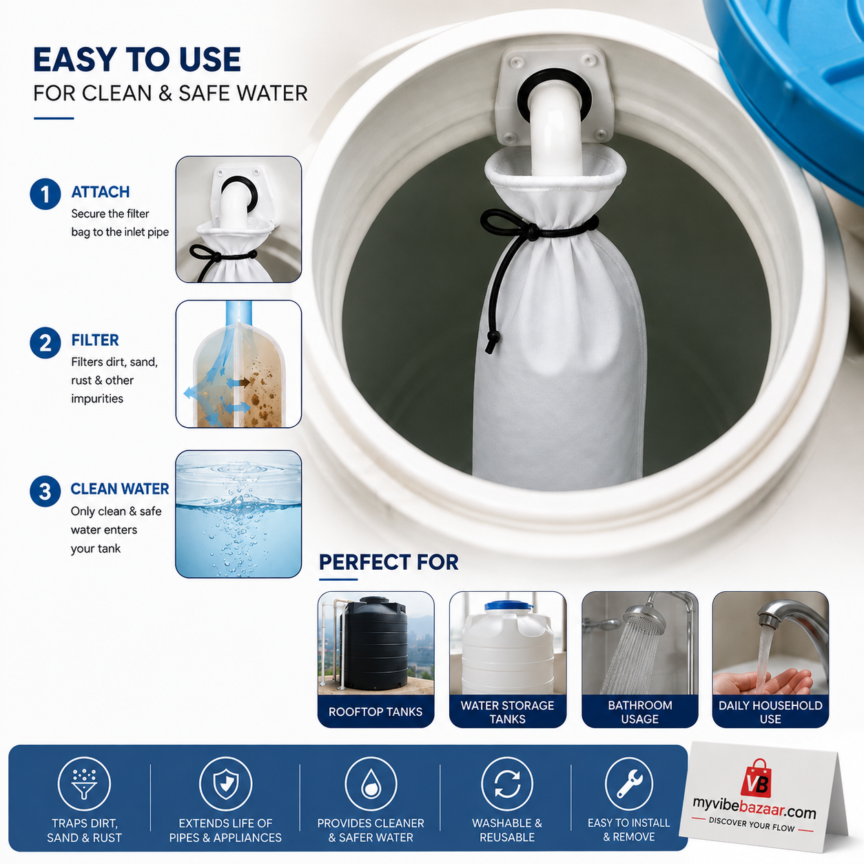 Premium Water Tank Filter Bag