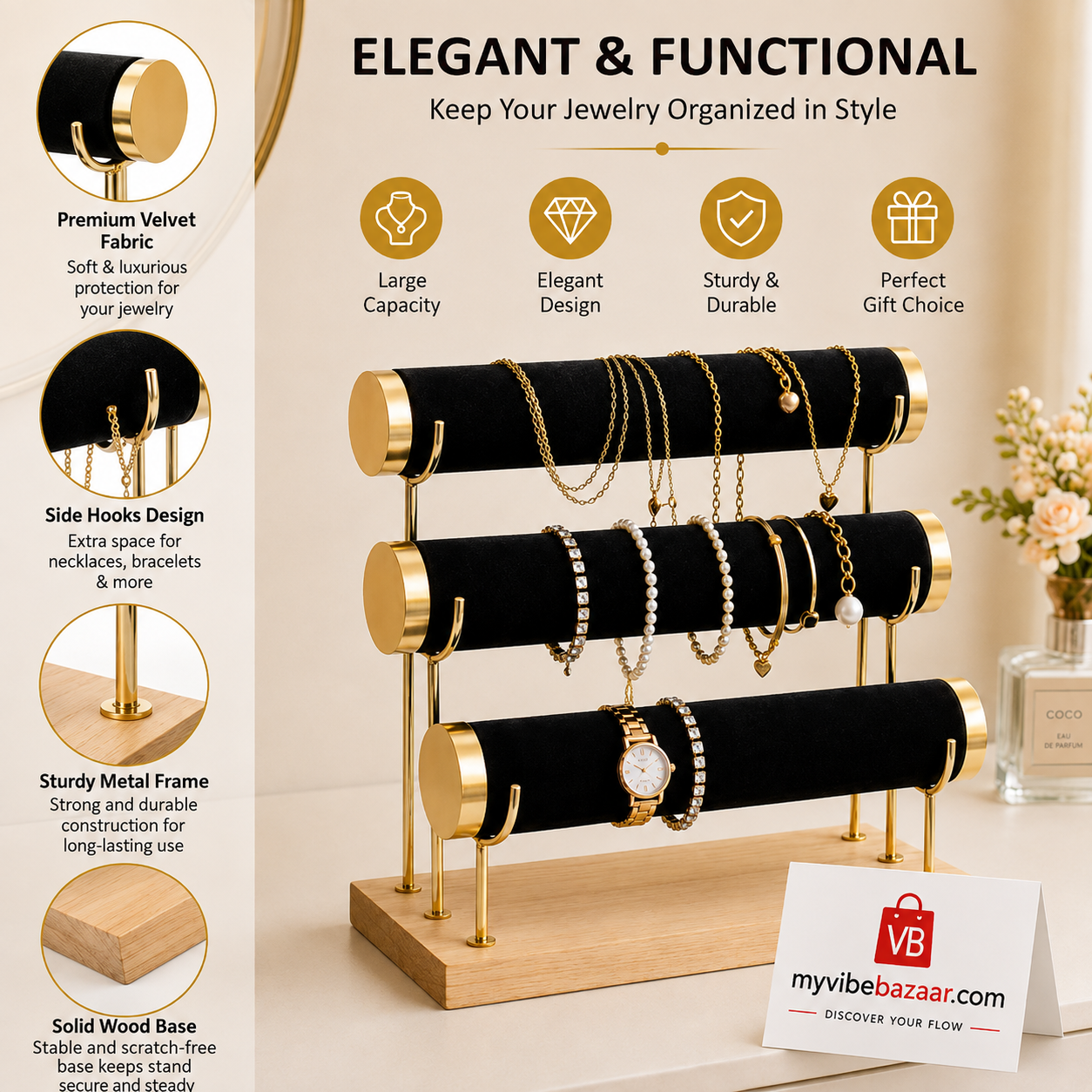 3-Tier Jewelry & Bangle Organizer