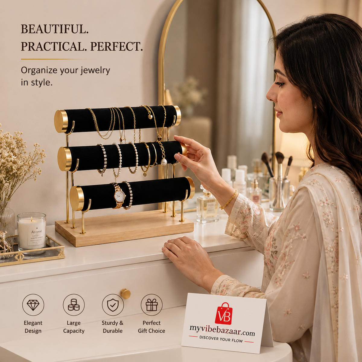 3-Tier Jewelry & Bangle Organizer