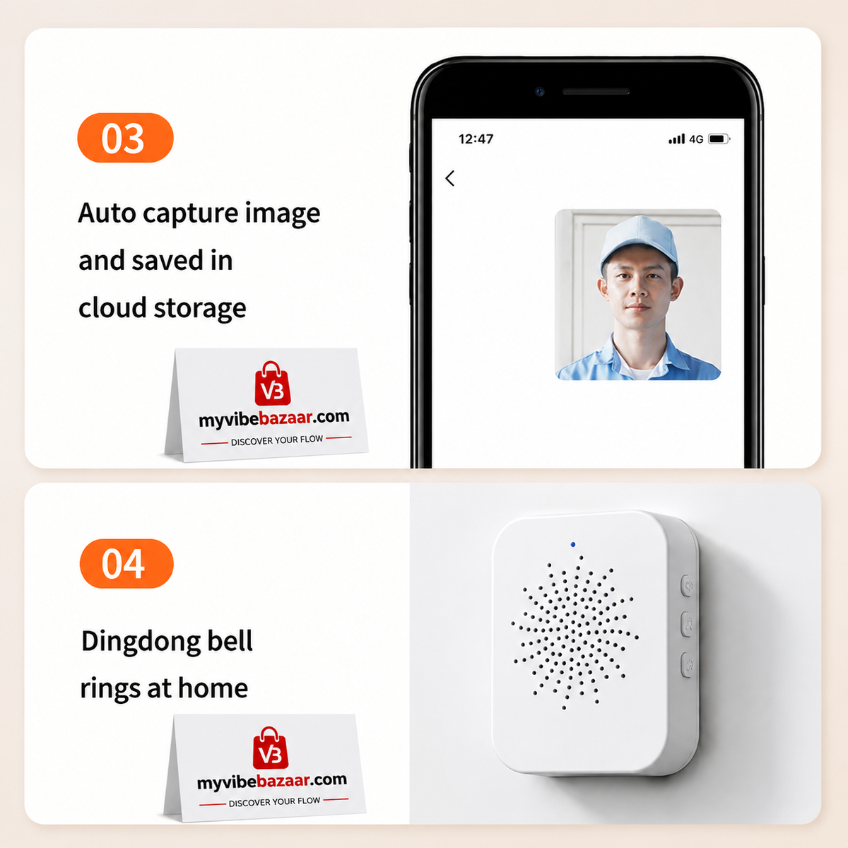 Smart Wireless Video Doorbell – HD Night Vision & Two-Way Audio