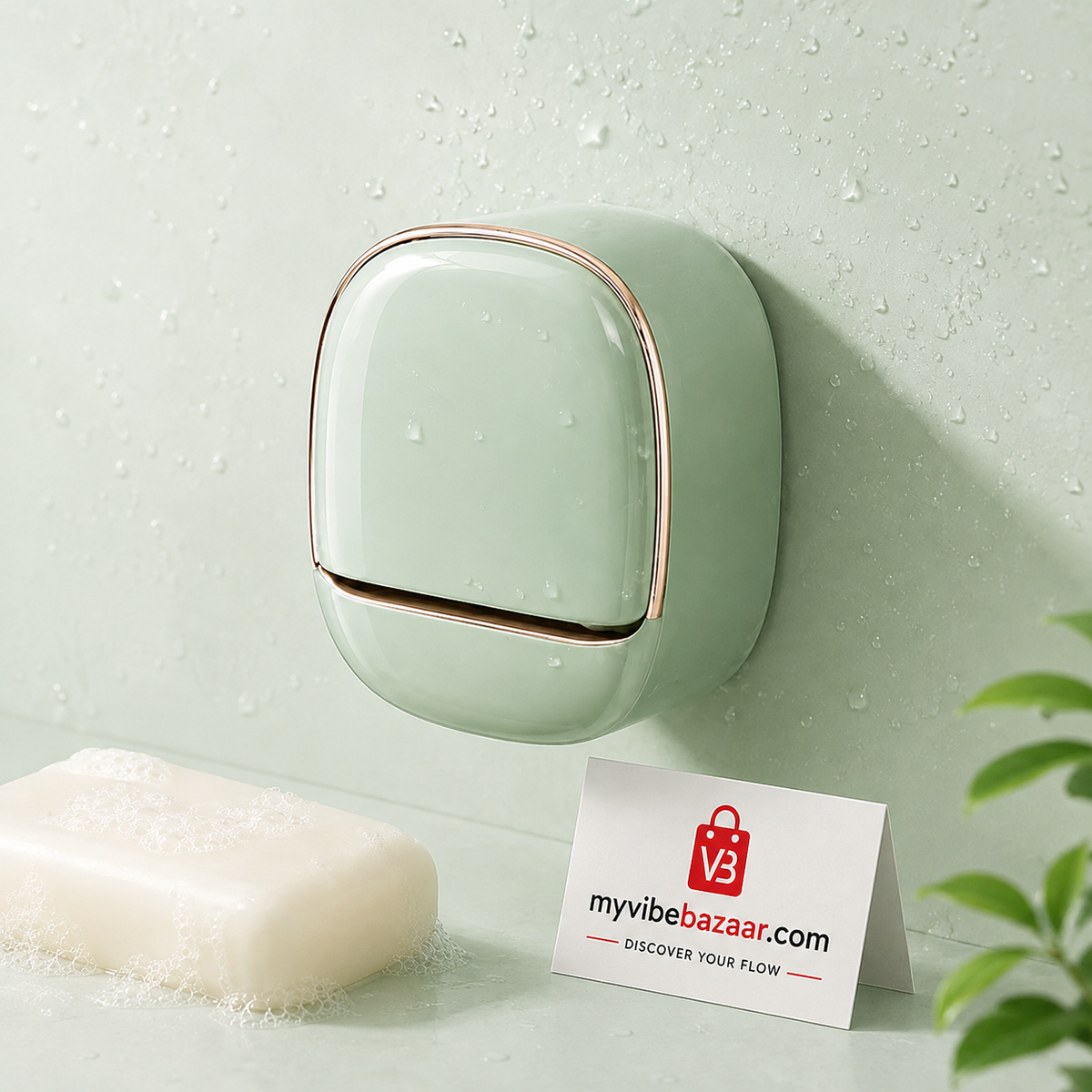 Wall Mounted Soap Holder with Drain Tray