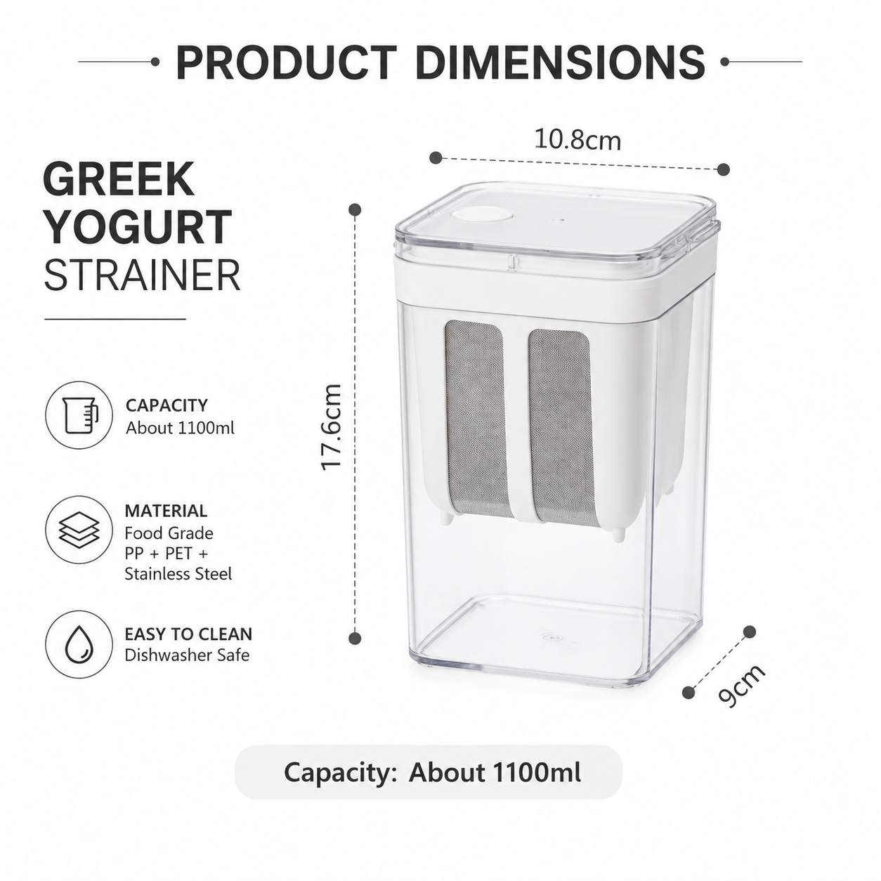 Greek Yogurt Strainer - Classic