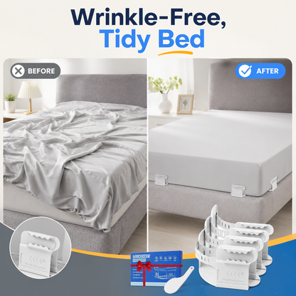 Premium Bed Sheet Holder Lock Set (4PCS) with Tucker Tool