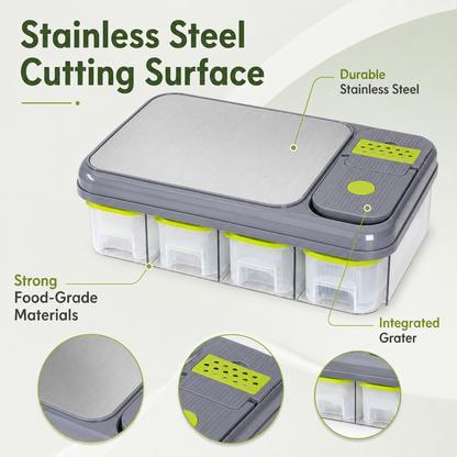 All in one Vegetable Cutter With Cutting Board And Storage Boxes (22 pcs)