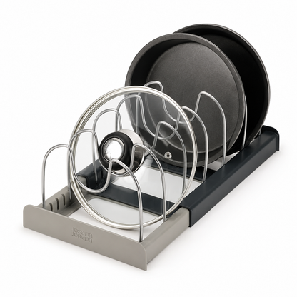 Expandable Cookware Pot Lids Organizer | Stainless Steel Kitchen Pot Organizer