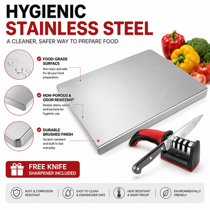 Food-Grade Stainless Steel Cutting Board