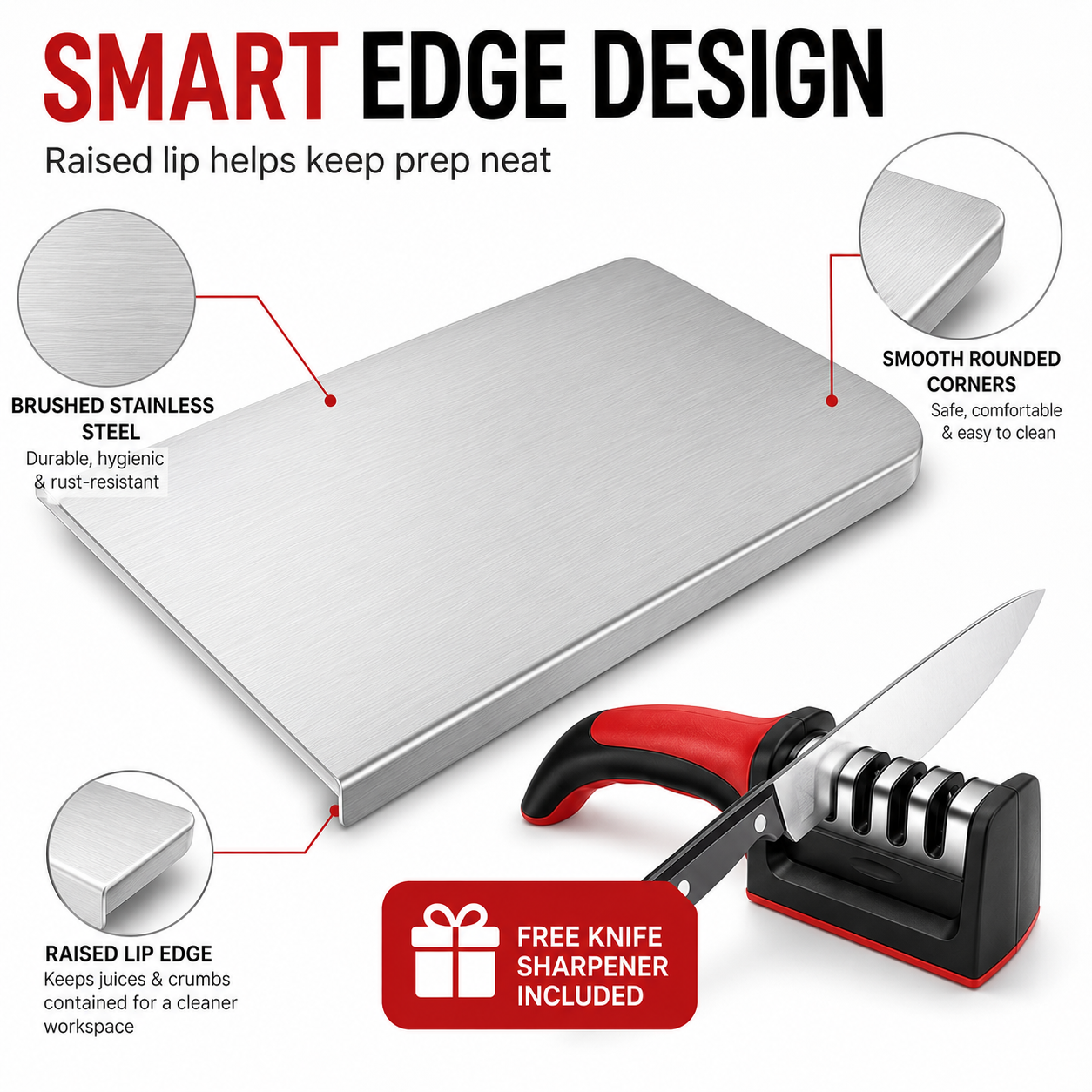 Food-Grade Stainless Steel Cutting Board