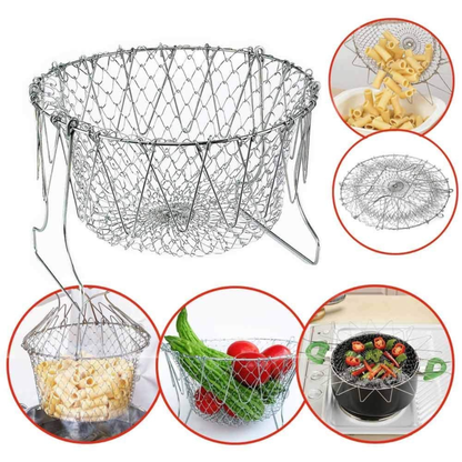 Stainless Steel Multi-Functional Foldable Chef Basket