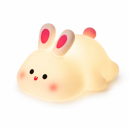 Cute Rabbit Silicone Lamp – Soft Touch LED Night Light for Kids