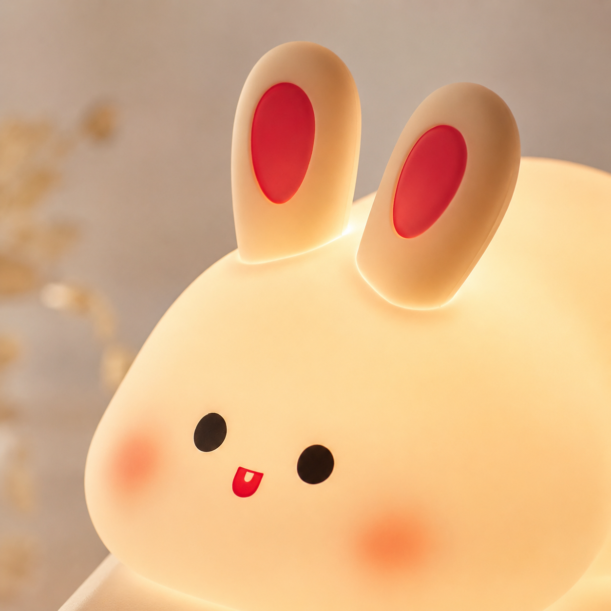 Cute Rabbit Silicone Lamp – Soft Touch LED Night Light for Kids