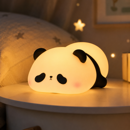 Cute Panda Silicone Night Light – Soft Touch LED Lamp for Bedroom