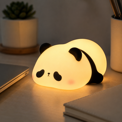 Cute Panda Silicone Night Light – Soft Touch LED Lamp for Bedroom