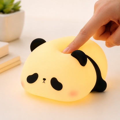 Cute Panda Silicone Night Light – Soft Touch LED Lamp for Bedroom