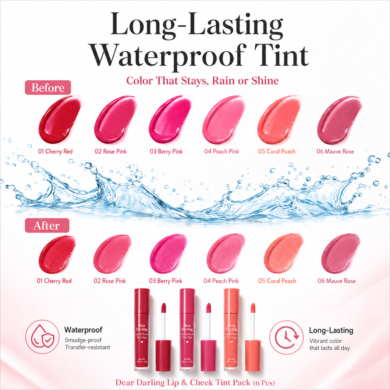 Dear Darling Lip & Cheek Tint Pack (6 Pcs )