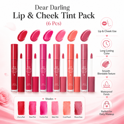 Dear Darling Lip & Cheek Tint Pack (6 Pcs )