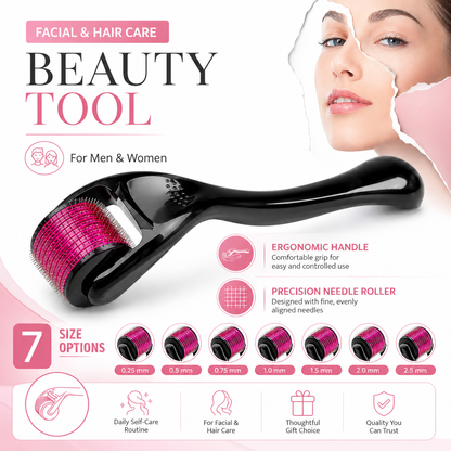 Derma Roller Needles – Facial & Hair Care Skin Beauty Tool for Men & Women