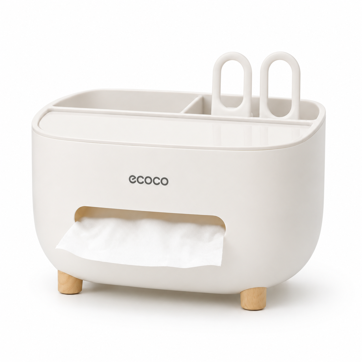 Ecoco Tissue Box Organizer With Storage Drawer