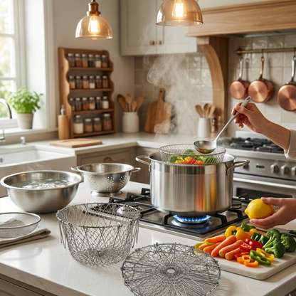 Stainless Steel Multi-Functional Foldable Chef Basket