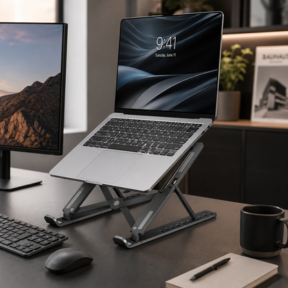 Metal Body Laptop Stand | Creative Folding Storage Bracket