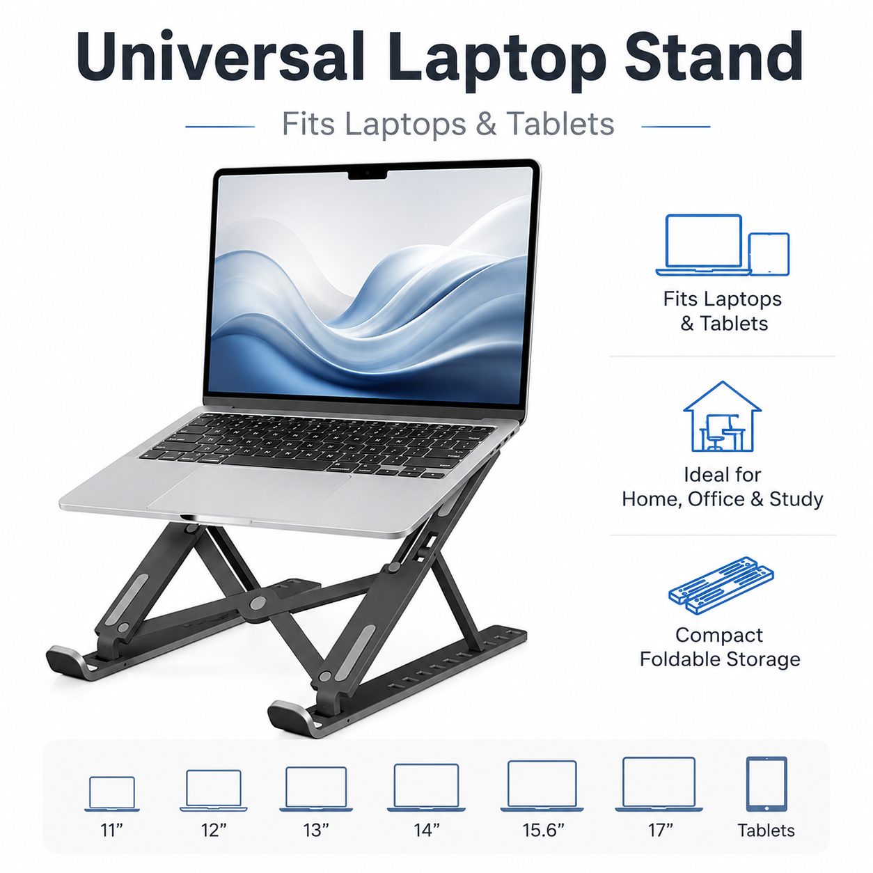 Metal Body Laptop Stand | Creative Folding Storage Bracket