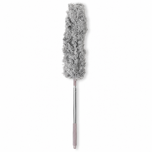 Microfiber Gray Fan Duster – Extendable Stainless Steel Long Pole