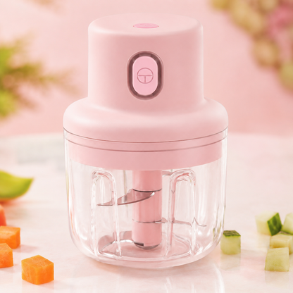 Mini Food Chopper Portable USB Rechargeable Vegetable Garlic Meat Grinder