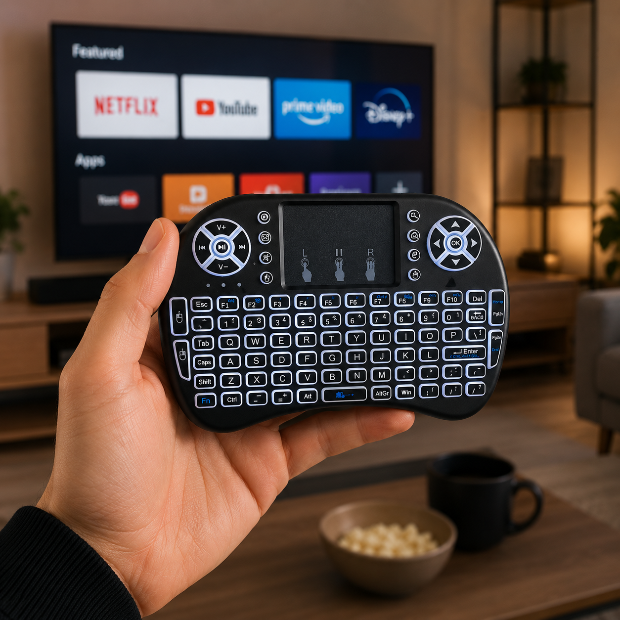 Mini i8 2.4G Wireless Keyboard with Touchpad & Backlight