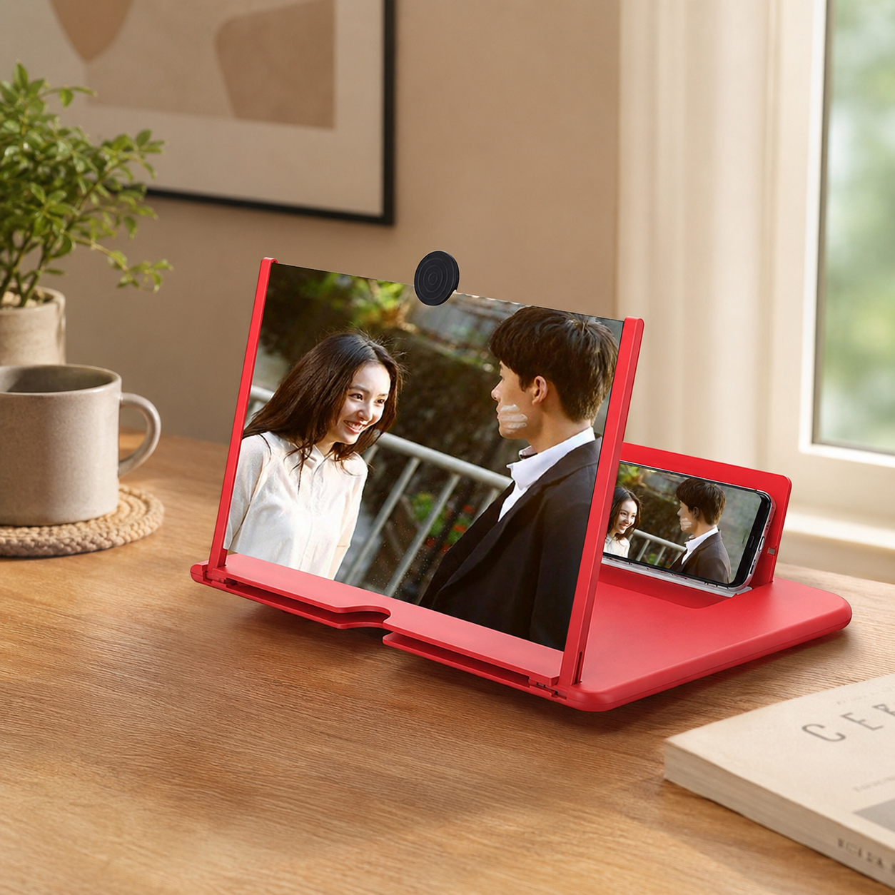 Mobile Screen Magnifier  – Foldable Phone Screen Enlarger Stand for Movies & Gaming