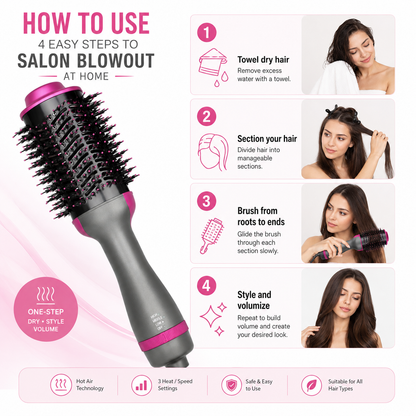 One Step 2 In 1 Hair Dryer & Brush