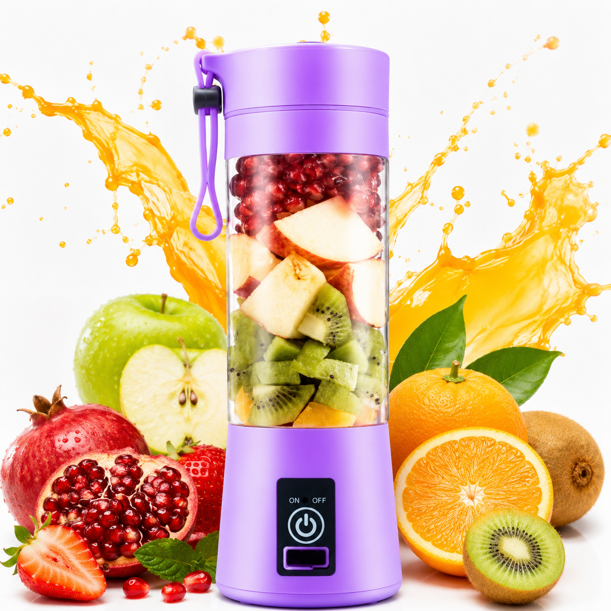 Portable Mini 6-Blade Juicer Blender |  USB Rechargeable