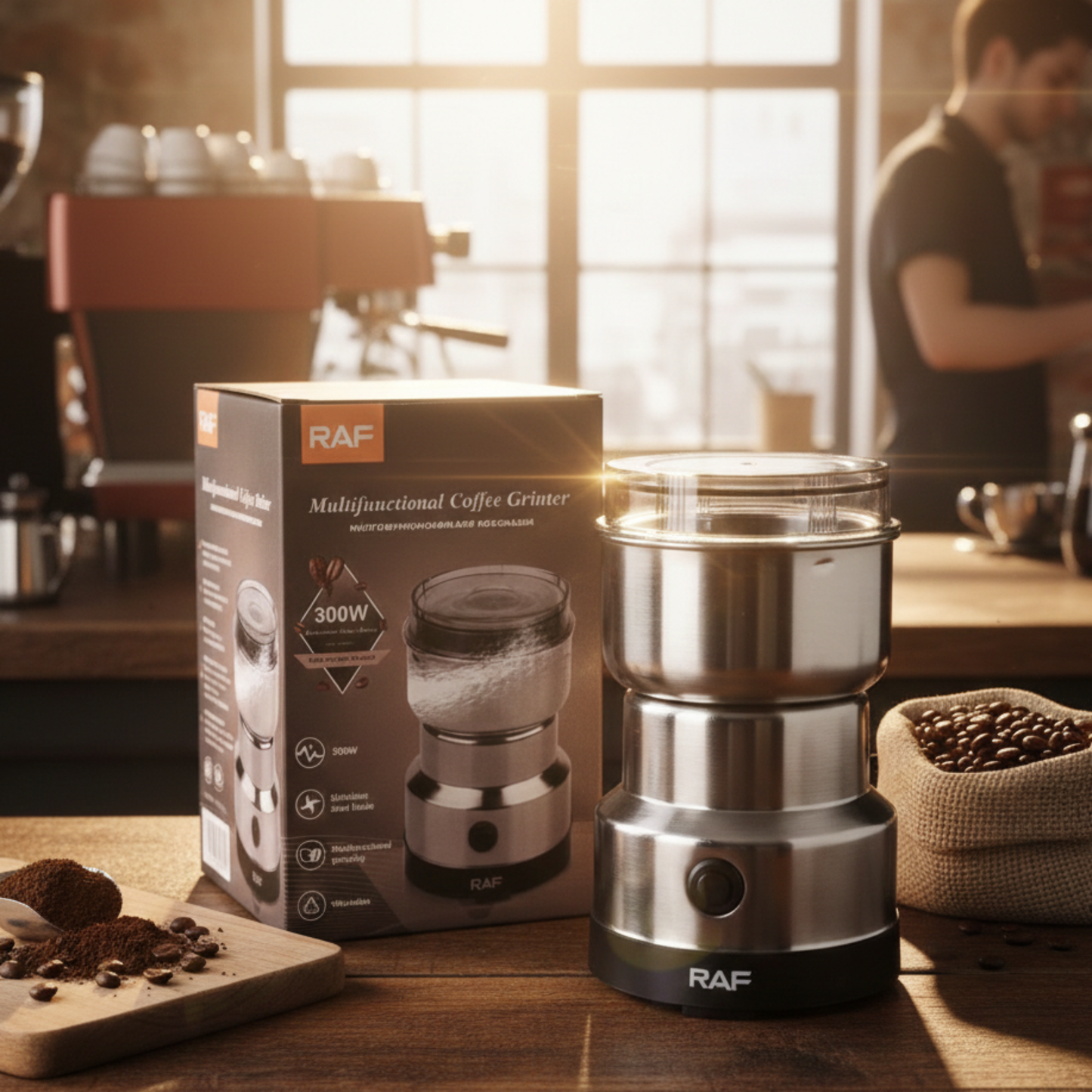 RAF 300W Electric Coffee & Spice Grinder