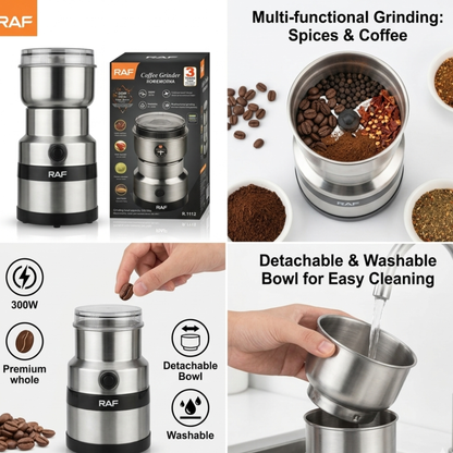 RAF 300W Electric Coffee & Spice Grinder